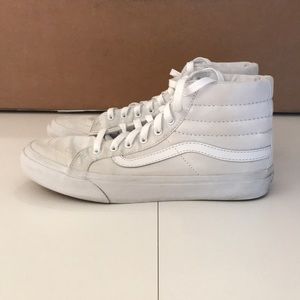 Vans White Canvas Sk8-Hi